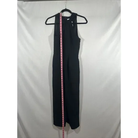 NEW $995 MAX MARA [ 8 US ] Luna Grecian Neck Cady Midi Dress NO‎ BELT Black